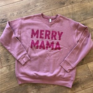 Women’s Size Medium Bella+Canvas “Merry Mama” Crew